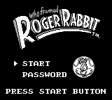 Who Framed Roger Rabbit (USA) Title Screen